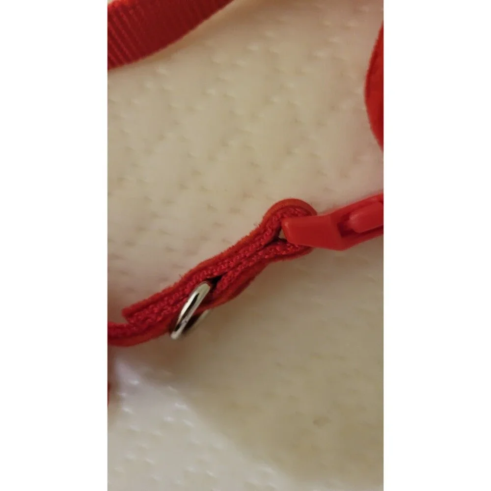 Red Rose Flower Adjustable Dog Collar with Bell Small Pet Puppy Cat Collar